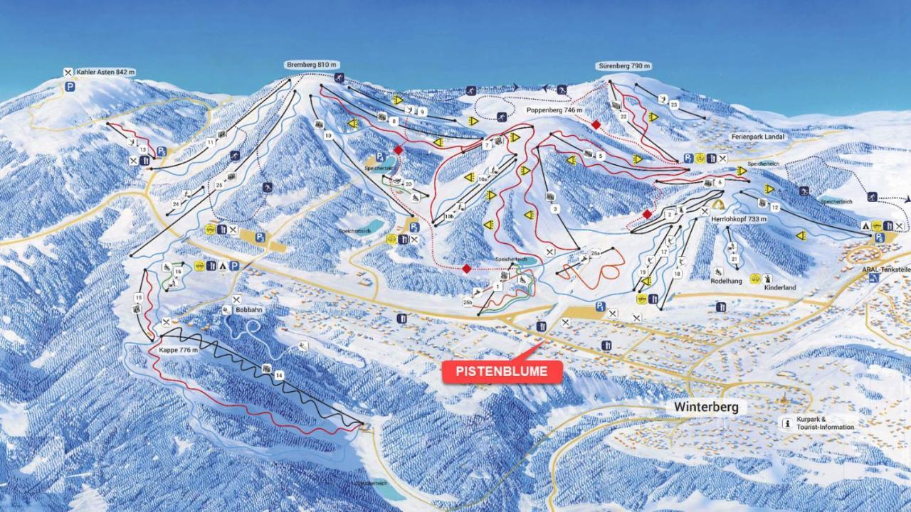 Pistenblume Apartment - Skipiste, Stadtzentrum วินเทอร์แบร์ก ภายนอก รูปภาพ